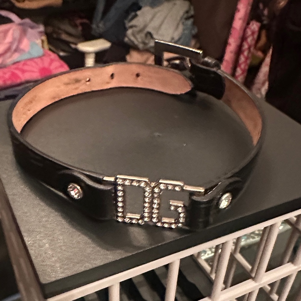 Dolce & Gabbana Vintage Black Buckle Choker